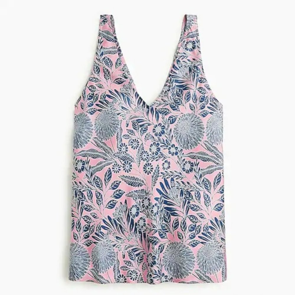 J. Crew X Abigail Borg Silk tank top, Size 10